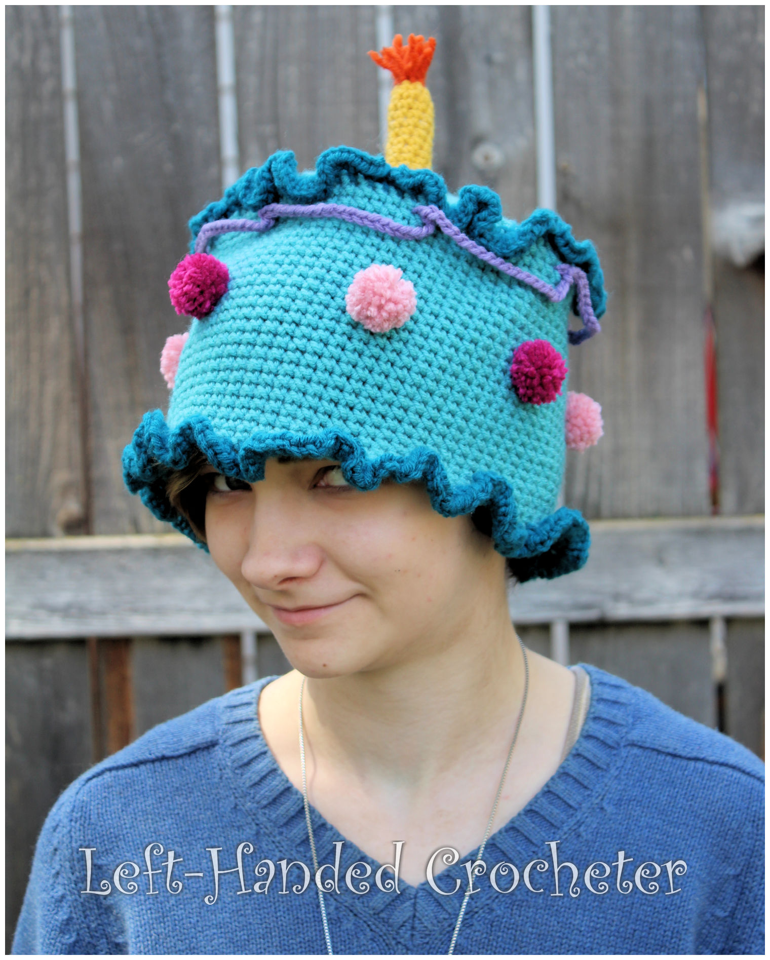 Birthday Cake Crochet Bucket Hat